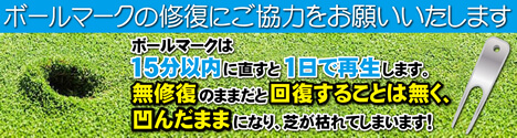 ボールマーク（ピッチマーク）修復のお願い